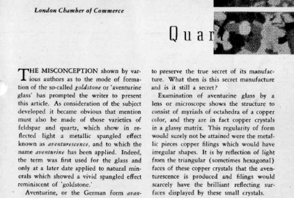 Extrait de Gems & Gemology, automne 1949