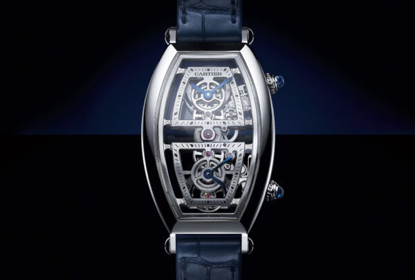 The skeleton dual time zone tonneau watch © Cartier