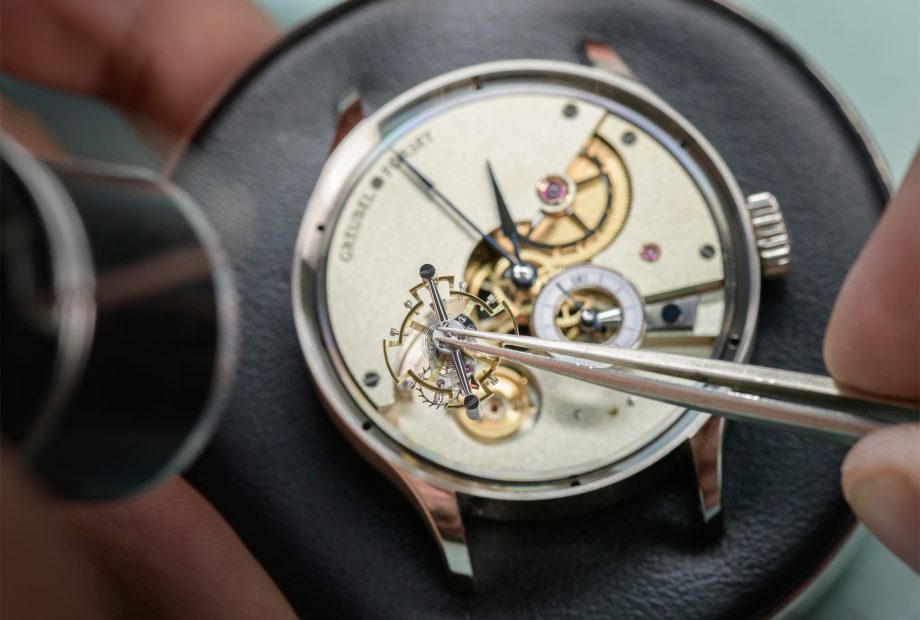 All Greubel Forsey watches benefit from hand-finishing, such as on this Hand Made.